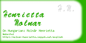 henrietta molnar business card
